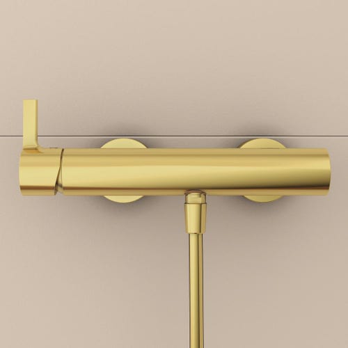 Immagine di Ideal Standard JOY miscelatore monocomando esterno per doccia, finitura brushed gold BC785A2