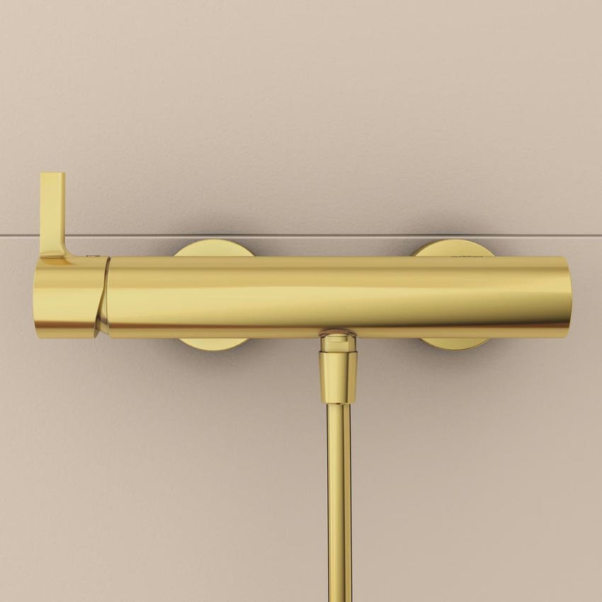 Immagine di Ideal Standard JOY miscelatore monocomando esterno per doccia, finitura brushed gold BC785A2