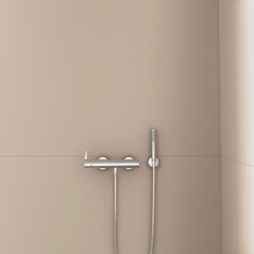 Immagine di Ideal Standard JOY miscelatore monocomando esterno per doccia, finitura silver storm BC785GN