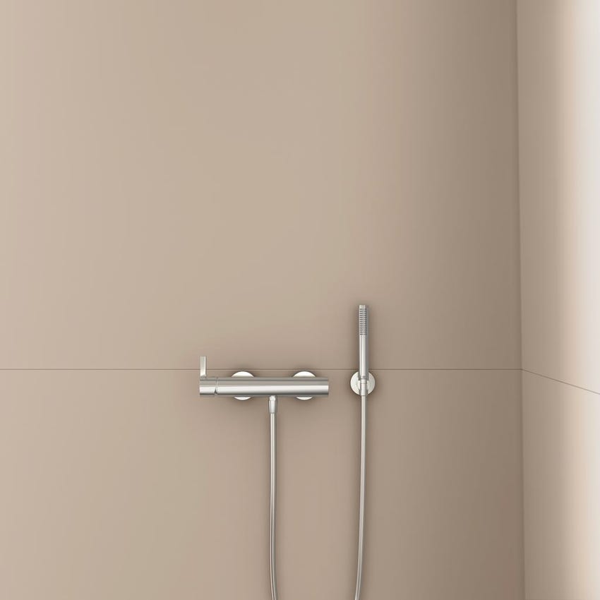 Immagine di Ideal Standard JOY miscelatore monocomando esterno per doccia, finitura silver storm BC785GN