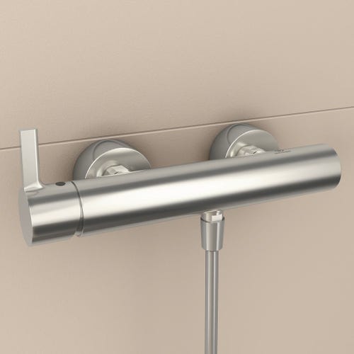 Immagine di Ideal Standard JOY miscelatore monocomando esterno per doccia, finitura silver storm BC785GN