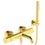 Immagine di Ideal Standard JOY miscelatore monocomando esterno per vasca/doccia, con doccetta a 1 funzione, supporto fisso a muro e flessibile 160 cm, finitura brushed gold BC787A2