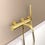 Immagine di Ideal Standard JOY miscelatore monocomando esterno per vasca/doccia, con doccetta a 1 funzione, supporto fisso a muro e flessibile 160 cm, finitura brushed gold BC787A2