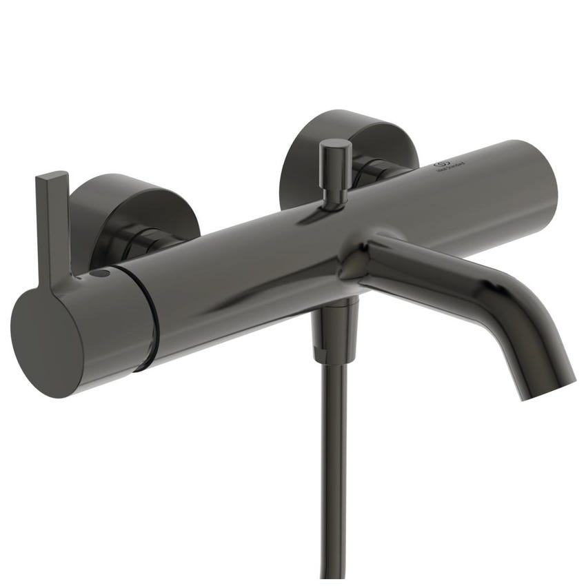 Immagine di Ideal Standard JOY miscelatore monocomando esterno per vasca/doccia, con doccetta a 1 funzione, supporto fisso a muro e flessibile 160 cm, finitura magnetic grey BC787A5