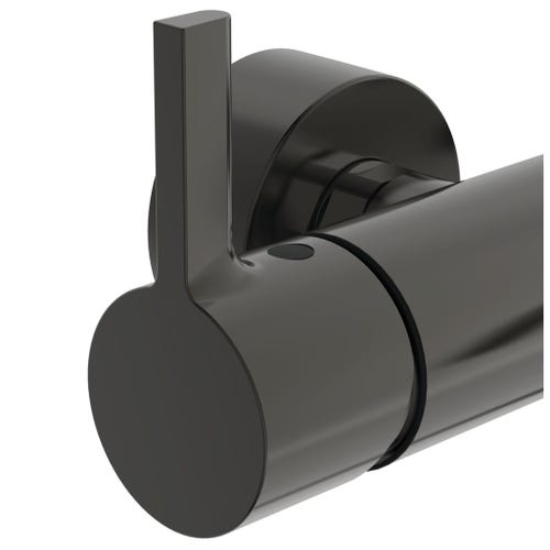 Immagine di Ideal Standard JOY miscelatore monocomando esterno per vasca/doccia, con doccetta a 1 funzione, supporto fisso a muro e flessibile 160 cm, finitura magnetic grey BC787A5