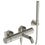 Immagine di Ideal Standard JOY miscelatore monocomando esterno per vasca/doccia, con doccetta a 1 funzione, supporto fisso a muro e flessibile 160 cm, finitura silver storm BC787GN