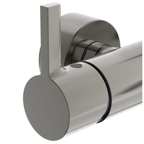 Immagine di Ideal Standard JOY miscelatore monocomando esterno per vasca/doccia, con doccetta a 1 funzione, supporto fisso a muro e flessibile 160 cm, finitura silver storm BC787GN