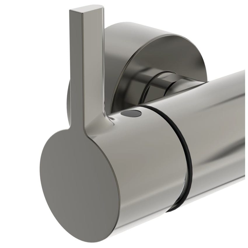 Immagine di Ideal Standard JOY miscelatore monocomando esterno per vasca/doccia, con doccetta a 1 funzione, supporto fisso a muro e flessibile 160 cm, finitura silver storm BC787GN