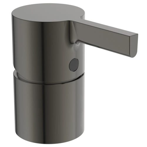 Immagine di Ideal Standard JOY gruppo bordo vasca 4 fori, con deviatore, bocca di erogazione, doccetta stilo a 1 funzione e porta doccetta, finitura magnetic grey BC789A5