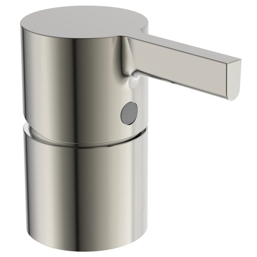 Immagine di Ideal Standard JOY gruppo bordo vasca 4 fori, con deviatore, bocca di erogazione, doccetta stilo a 1 funzione e porta doccetta, finitura silver storm BC789GN