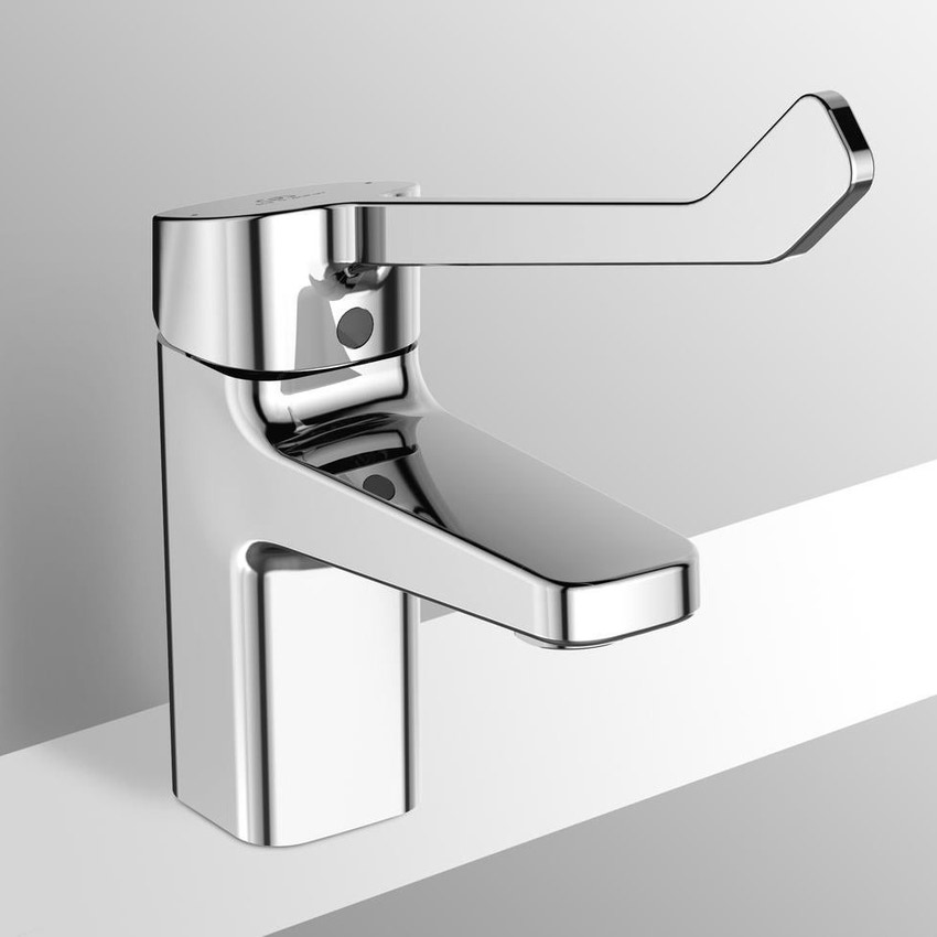 Immagine di Ideal Standard CERAPLAN miscelatore monocomando per lavabo a leva lunga, con scarico, finitura cromo BD218AA