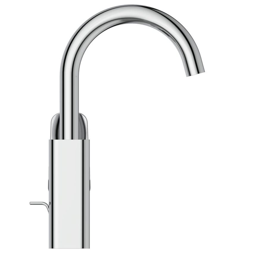 Immagine di Ideal Standard CERAPLAN miscelatore monocomando per lavabo, con bocca di erogazione tubolare orientabile, con scarico, finitura cromo BD235AA