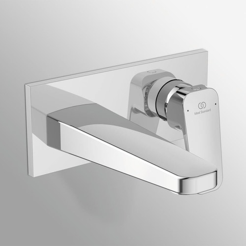 Immagine di Ideal Standard CERAPLAN miscelatore monocomando per lavabo, installazione a parete, finitura cromo BD244AA