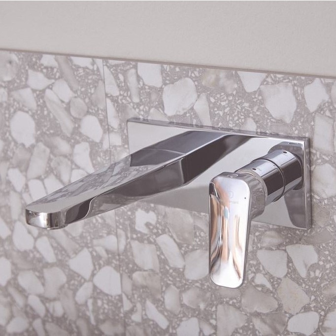 Immagine di Ideal Standard CERAPLAN miscelatore monocomando per lavabo, installazione a parete, finitura cromo BD244AA