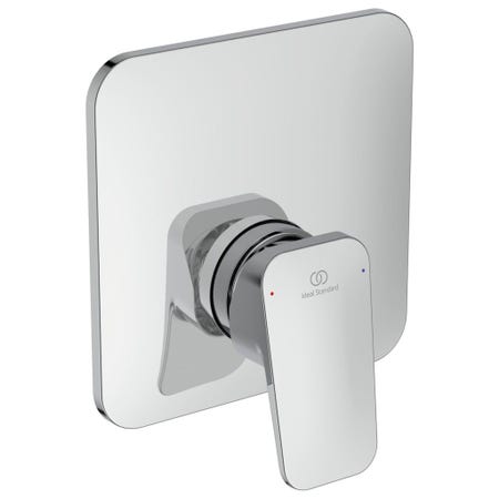 Immagine di Ideal Standard CERAPLAN miscelatore monocomando ad incasso per doccia, corpo incasso incluso, finitura cromo BD252AA