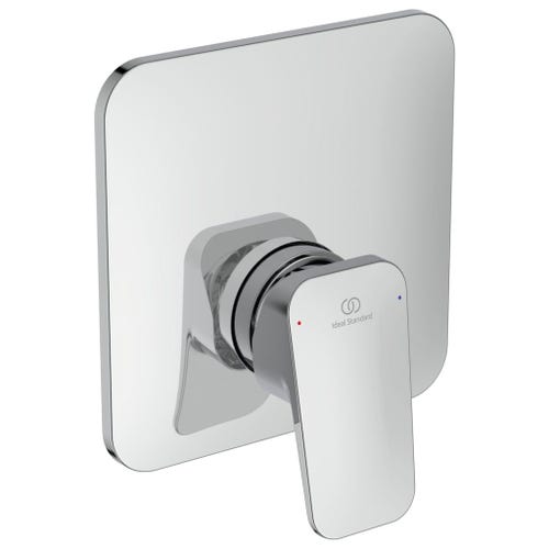 Immagine di Ideal Standard soluzione bagno completo, sanitari sospesi, lavabo con mobile 80 cm, doccia rettangolare 120x80 cm, colore bianco, rubinetteria finitura cromo SING11