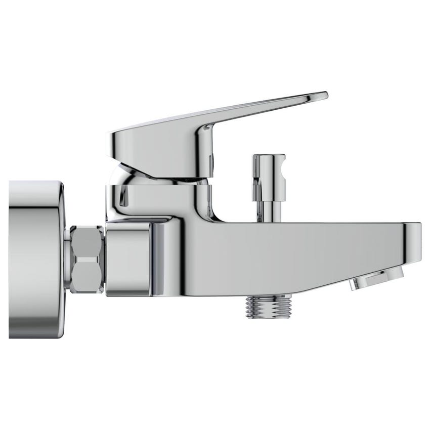 Immagine di Ideal Standard CERAPLAN miscelatore esterno per vasca/doccia, con doccetta Idealrain 1 funzione, supporto fisso e tubo flessibile 150 cm, finitura cromo BD256AA