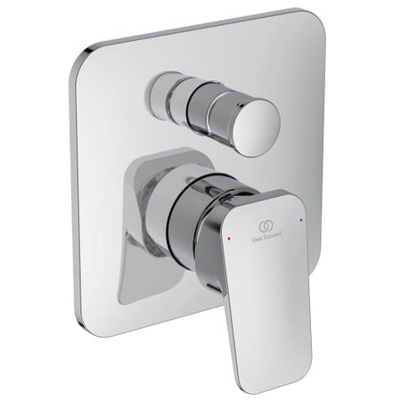 Immagine di Ideal Standard CERAPLAN miscelatore monocomando ad incasso per vasca/doccia, con deviatore, corpo incasso incluso, finitura cromo BD259AA