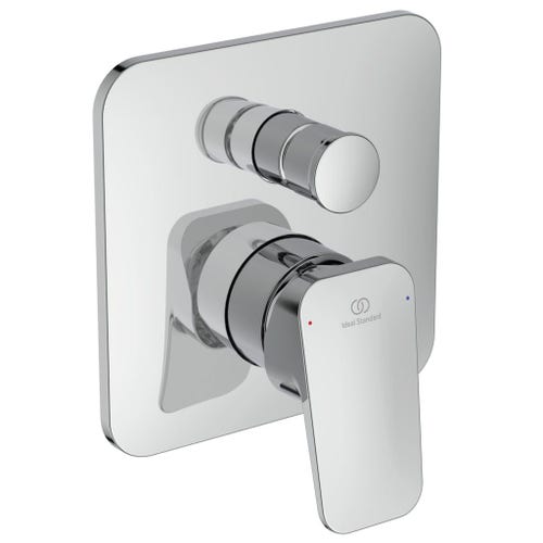 Immagine di Ideal Standard CERAPLAN miscelatore monocomando ad incasso per vasca/doccia, con deviatore, corpo incasso incluso, finitura cromo BD259AA