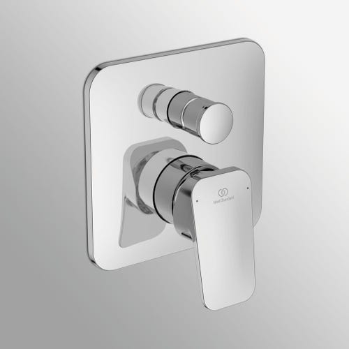 Immagine di Ideal Standard CERAPLAN miscelatore monocomando ad incasso per vasca/doccia, con deviatore, corpo incasso incluso, finitura cromo BD259AA