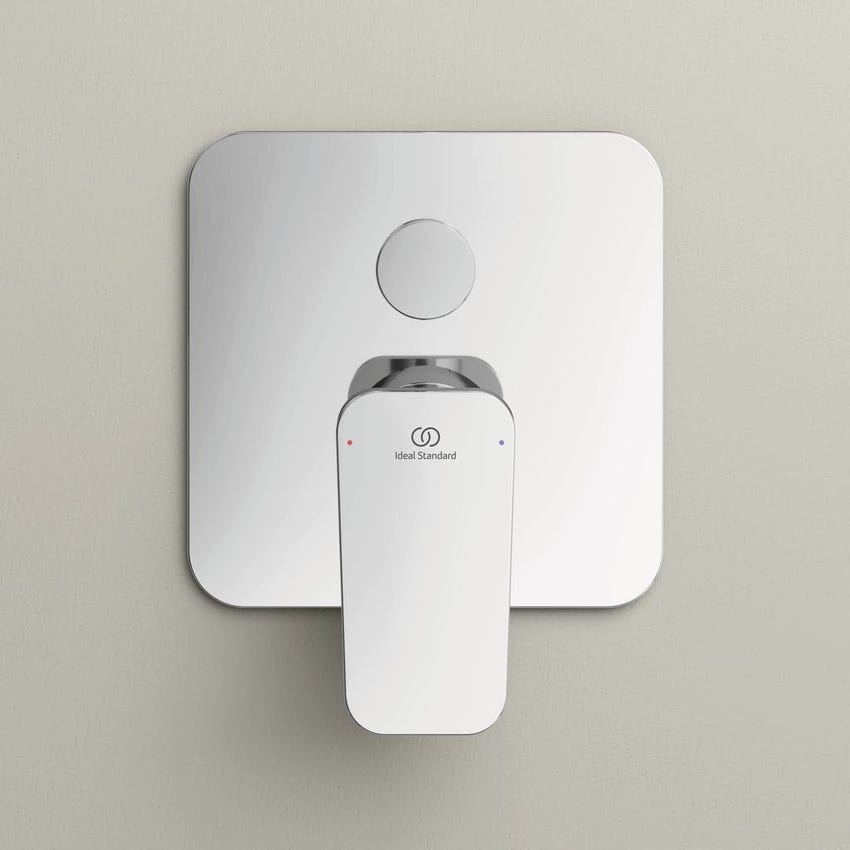 Immagine di Ideal Standard CERAPLAN miscelatore monocomando ad incasso per vasca/doccia, con deviatore, corpo incasso incluso, finitura cromo BD259AA