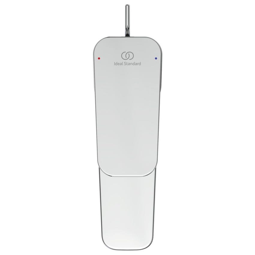 Immagine di Ideal Standard soluzione bagno completo, sanitari sospesi, lavabo 55 cm con colonna, colore bianco, rubinetteria finitura cromo SING12