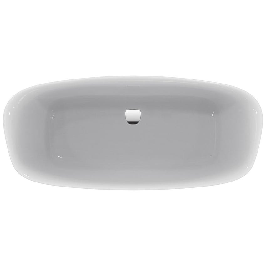 Immagine di Ideal Standard DEA vasca 170 cm centro stanza dotata di colonna di scarico e telaio, colore bianco E306601