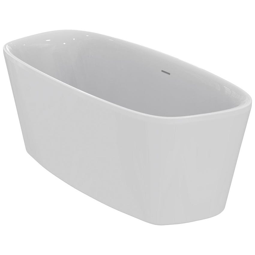 Immagine di Ideal Standard DEA vasca 170 cm centro stanza dotata di colonna di scarico e telaio, colore bianco E306601