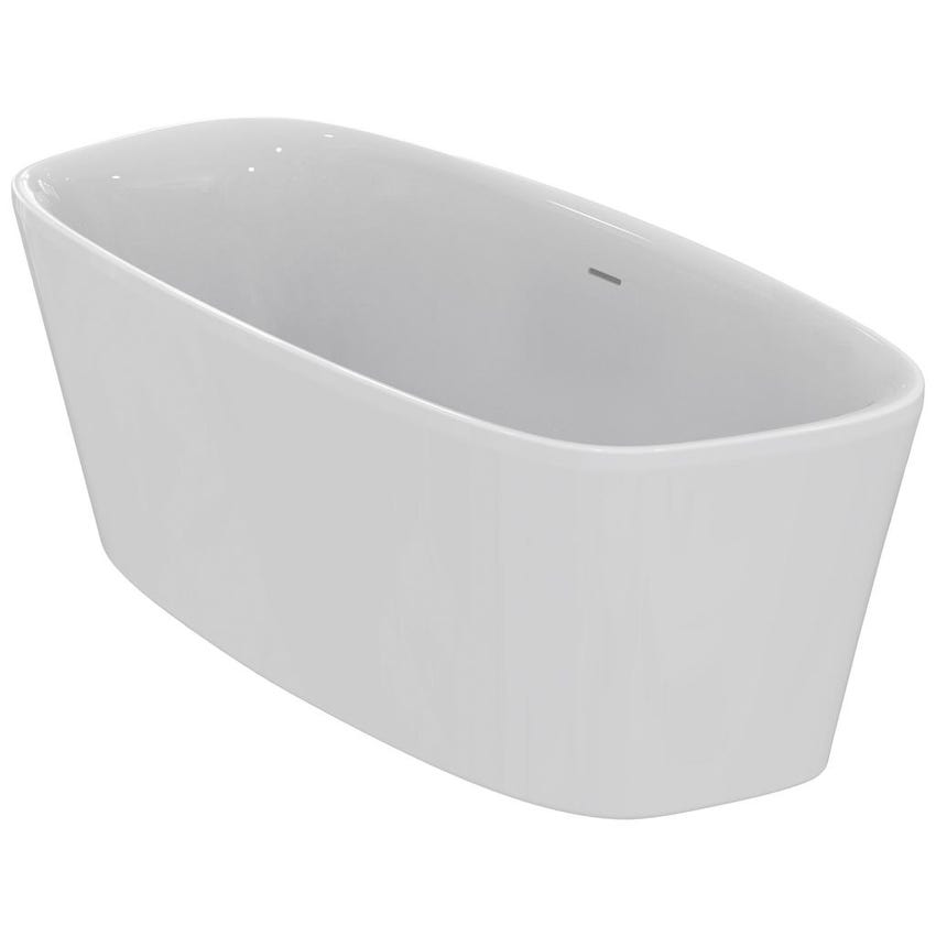 Immagine di Ideal Standard DEA vasca 180 cm centro stanza dotata di colonna di scarico e telaio, colore bianco E306701