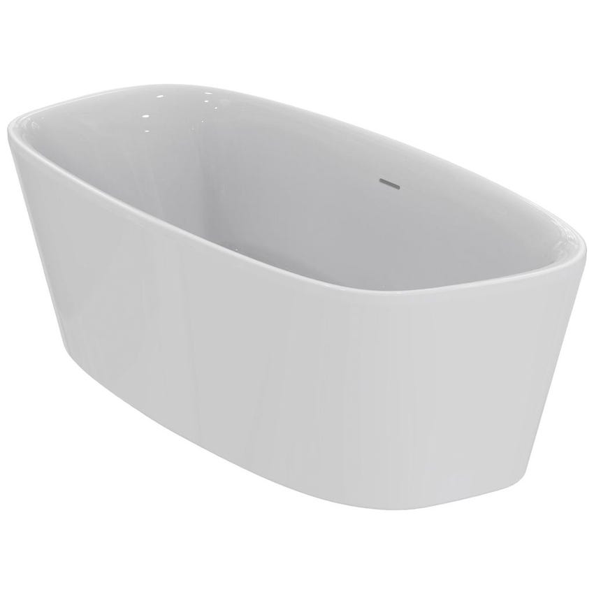 Immagine di Ideal Standard DEA vasca 190 cm centro stanza dotata di colonna di scarico e telaio, colore bianco E306801