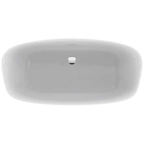 Immagine di Ideal Standard DEA vasca 190 cm centro stanza dotata di colonna di scarico e telaio, colore bianco E306801