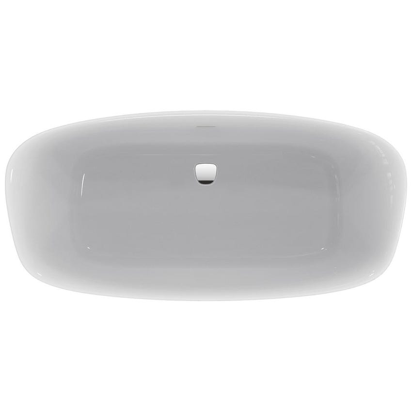 Immagine di Ideal Standard DEA vasca 190 cm centro stanza dotata di colonna di scarico e telaio, colore bianco E306801