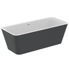 Immagine di Ideal Standard TONIC II vasca centro stanza, con colonna di scarico e telaio L.180 cm, colore nero finitura opaco K8725V3