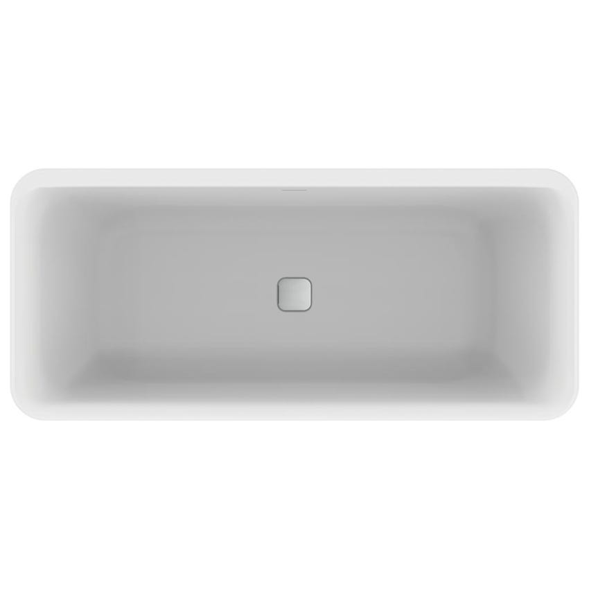 Immagine di Ideal Standard TONIC II vasca centro stanza, con colonna di scarico e telaio L.180 cm, colore nero finitura opaco K8725V3