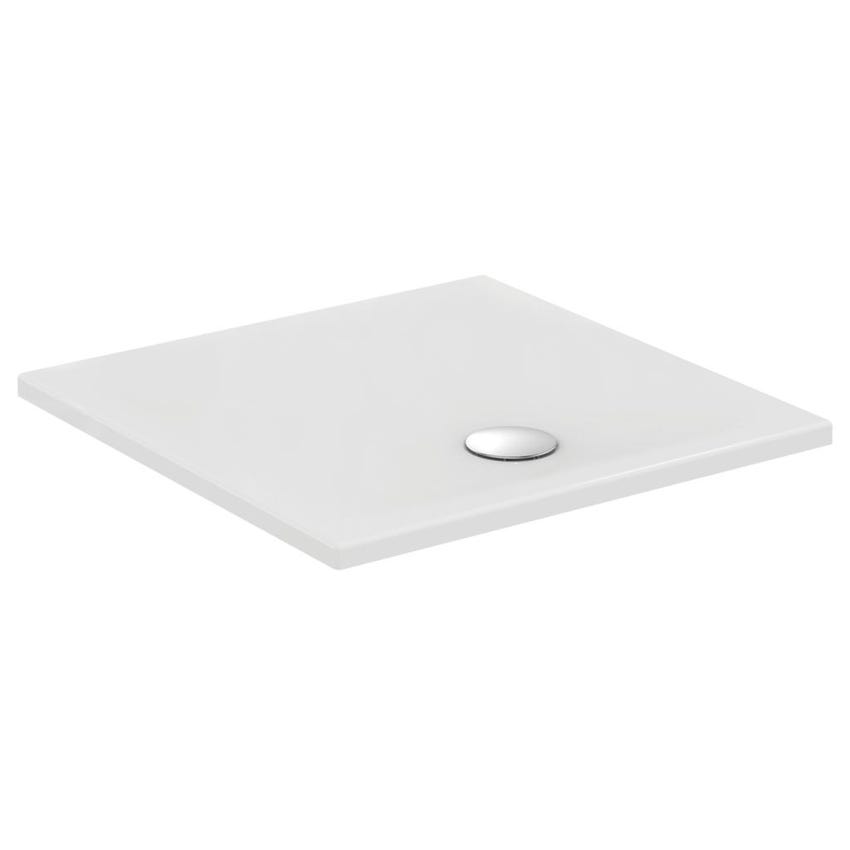 Immagine di Ideal Standard STRADA piatto doccia quadrato 80 cm con trattamento antiscivolo, colore bianco T2553YK