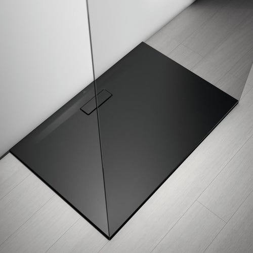 Immagine di Ideal Standard ULTRAFLAT NEW piatto doccia rettangolare L.90 P.70 cm, in acrilico, colore nero finitura opaco T4474V3