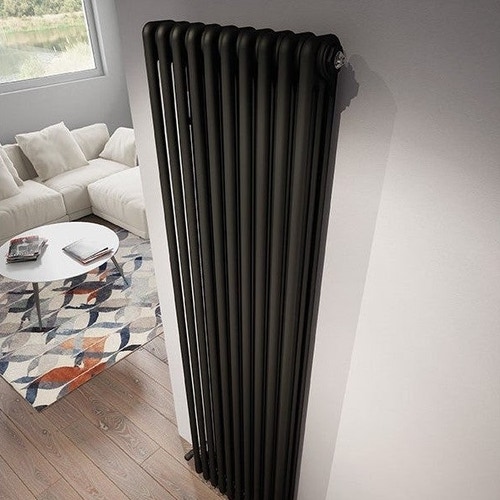 Immagine di Irsap TESI 3 radiatore 15 elementi H.200 L.67,5 P.10,1cm, colore nero finitura opaco RT3200015K1IRNON01