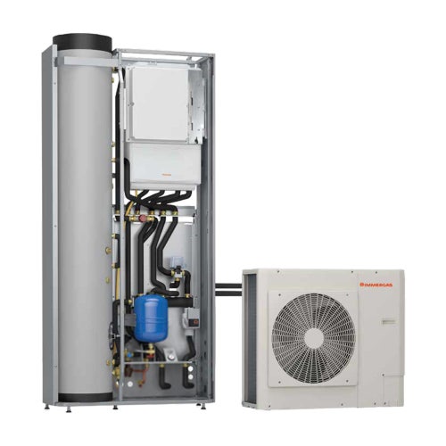 Immagine di Immergas Kit TRIO MONO V2 SISTEMA COMBI Pompa di calore monoblocco AUDAX 6 con caldaia istantanea VICTRIX 28 kW TT e gruppo idronico TRIO MONO V2, per impianti monozona 3.027809+3.025511+3.027831+3.024712