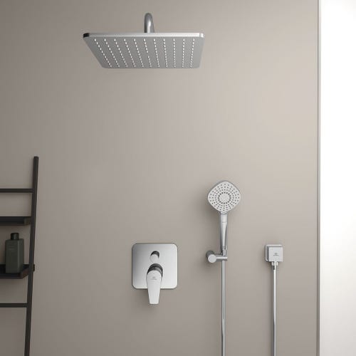 Immagine di Ideal Standard CERAFINE D miscelatore monocomando ad incasso per vasca/doccia, con deviatore, corpo incasso incluso, finitura cromo A7189AA