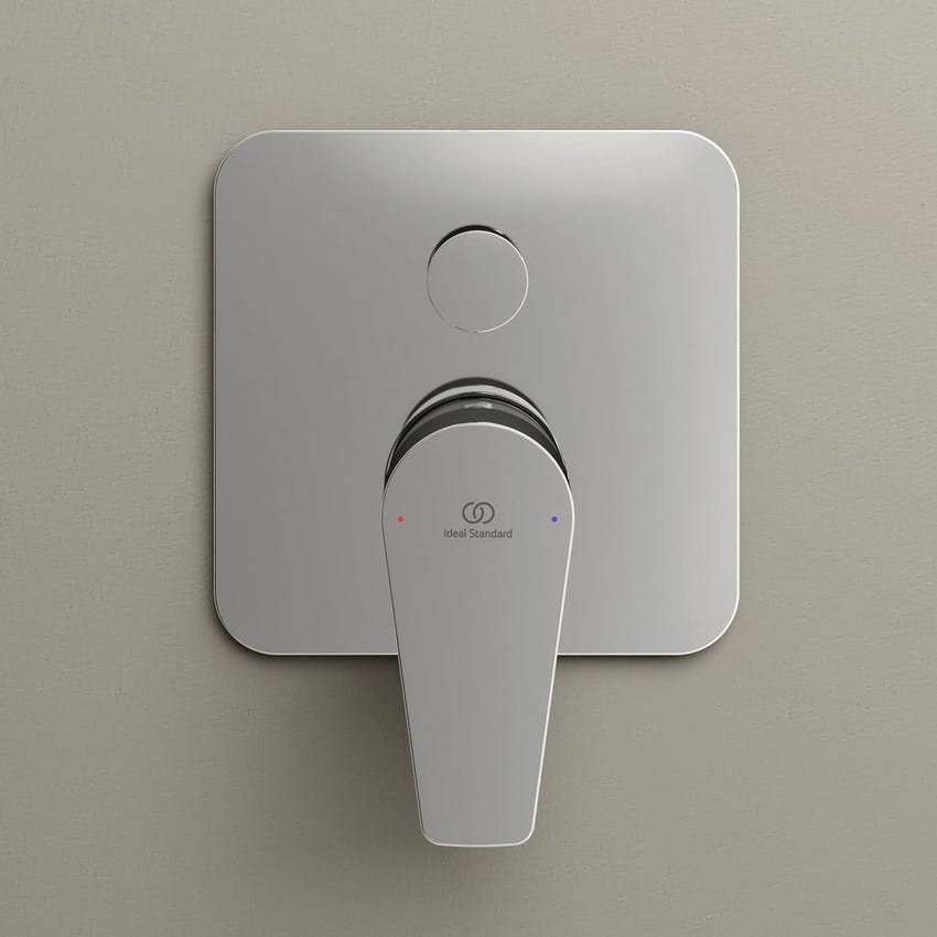 Immagine di Ideal Standard CERAFINE D miscelatore monocomando ad incasso per vasca/doccia, con deviatore, corpo incasso incluso, finitura cromo A7189AA