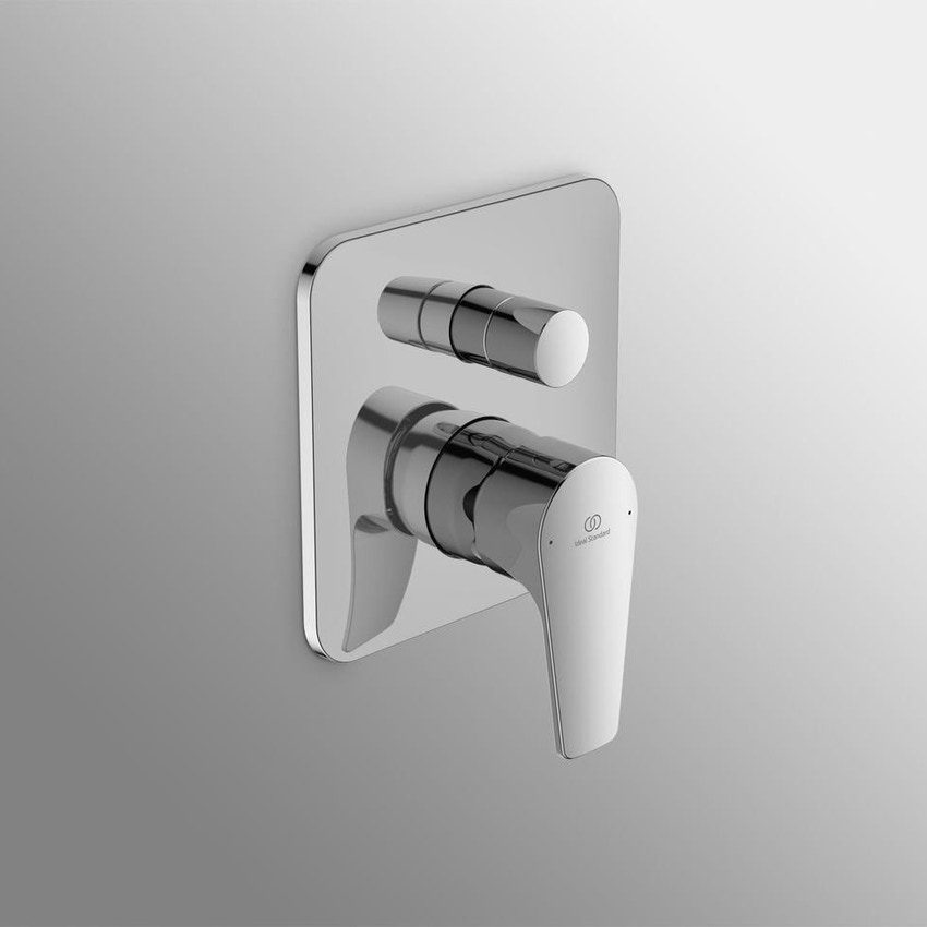 Immagine di Ideal Standard CERAFINE D miscelatore monocomando ad incasso per vasca/doccia, con deviatore, corpo incasso incluso, finitura cromo A7189AA