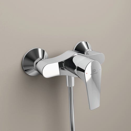 Immagine di Ideal Standard CERAFINE D miscelatore monocomando esterno per doccia, senza accessori doccia, finitura cromo BC493AA