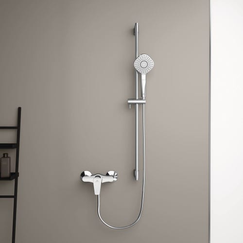 Immagine di Ideal Standard CERAFINE D miscelatore monocomando esterno per doccia, senza accessori doccia, finitura cromo BC493AA