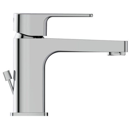Immagine di Ideal Standard CERAFINE D miscelatore monocomando per lavabo H.14 cm, con asta di comando e scarico piletta da 1-1/4", finitura cromo BC685AA