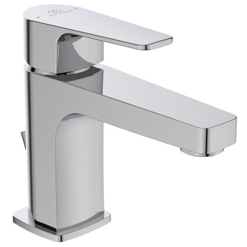 Immagine di Ideal Standard CERAFINE D miscelatore monocomando per lavabo H.14 cm, con asta di comando e scarico piletta da 1-1/4", finitura cromo BC685AA
