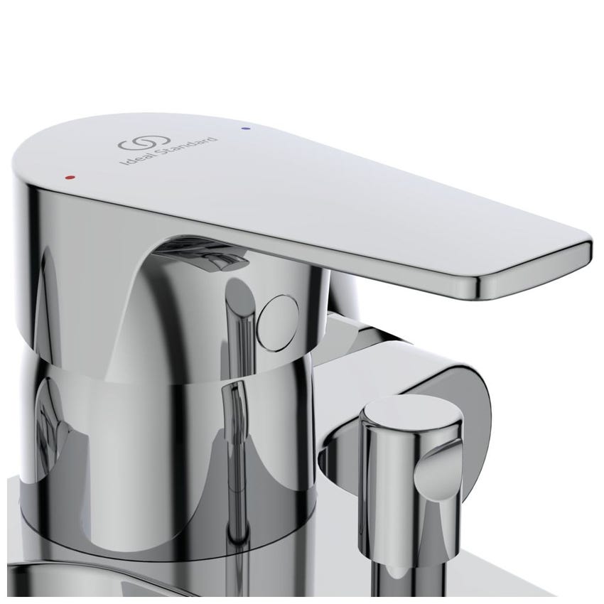 Immagine di Ideal Standard CERAFINE D miscelatore monocomando esterno per vasca/doccia, con doccetta 1 funzione, supporto a muro e flessibile 150 cm, finitura cromo BC693AA