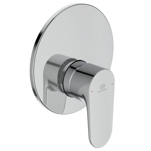 Immagine di Ideal Standard CERAFINE O miscelatore monocomando ad incasso per doccia 1 via, senza corpo incasso, con limitatore della temperatura, finitura cromo A7194AA
