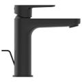 Immagine di Ideal Standard CERAFINE O miscelatore monocomando per lavabo H.18 cm, con asta di comando e scarico piletta da 1-1/4", colore nero finitura opaco BC699XG