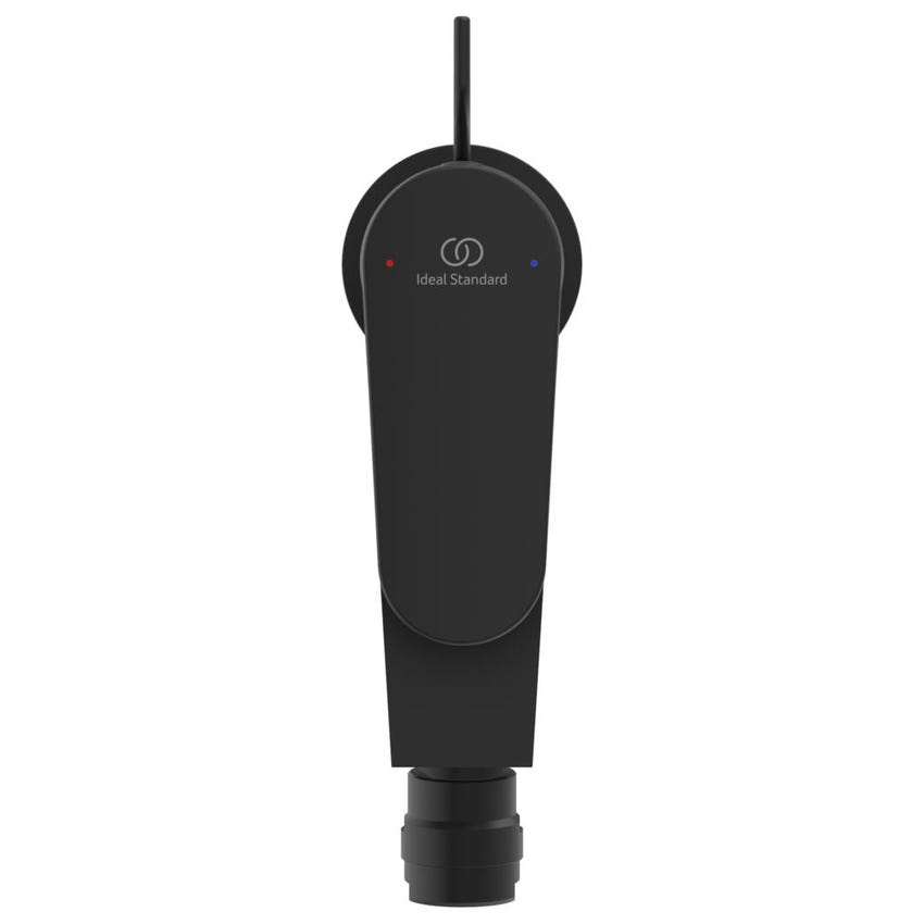 Immagine di Ideal Standard CERAFINE O miscelatore monocomando P.18 cm per bidet, con asta di comando e scarico piletta da 1-1/4", colore nero finitura opaco BC705XG