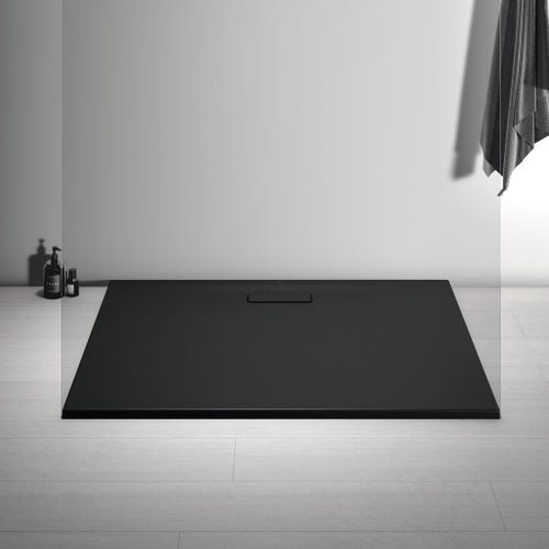 Immagine di Ideal Standard ULTRAFLAT NEW piatto doccia rettangolare L.120 P.90 cm, in acrilico, colore nero finitura opaco T4483V3